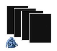 4 parches adhesivos negros para reparación de ropa, parches de tela autoadhesivos, parches de reparación sin costuras para chaquetas de plumón, parches modificadores (14,5 x 20 cm)