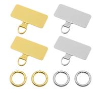 4 Parches De Cordón Para Teléfono Celular Y 4 Arandelas De Resorte, Parches De Cordón Para Teléfono Celular Portátiles, Accesorios Para Teléfono Celular