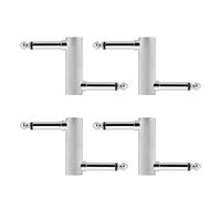 4 parches de pedal de guitarra, conectores, pedales de efecto de guitarra, conector de instrumento, acopladores de pedal de efecto macho a macho, adaptador de enchufes de compensación