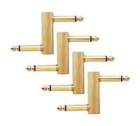 4 parches de pedal de guitarra, conectores, pedales de efecto de guitarra, conector de instrumento, acopladores de pedal de efecto macho a macho, adaptador de enchufes de compensación