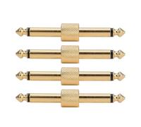 4 parches para pedal de guitarra, acoplador macho a offset, adaptador de 6 35 mm a 6 35 mm a conector offset