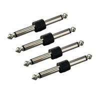 4 parches para pedal de guitarra, acoplador macho a offset, adaptador de 6 35 mm a 6 35 mm a conector offset