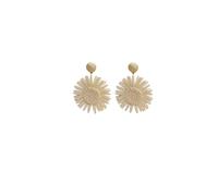 4 pares 7 * 7cm hecho a mano Rafia Ratán Boho Ronda Pendientes de gota Set Beach Essentials Summer Manifesto-Holiday Essentials
