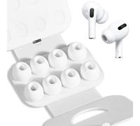 4 Pares Almohadillas Airpods Pro Airpods Pro 2 con Orificio para reducción de Ruido, Antideslizante de Silicona Suave Airpods Pro reemplazo de Insertos para los oídos tamaño:M
