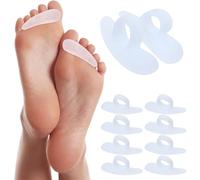 4 pares almohadillas de gel para dedos en martillo,alfombrillas de silicona para dedo del pie de gel, almohadillas correctoras de dedos separador,para la cresta derecha e izquierda