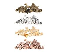 4 Pares Clips Metálicos Vintage para Cárdigans y Bufandas de Mujer | Aleación, Cierre Retro Fácil de Abrochar y Desabrochar, Uso Exterior y Laboral, Estación Templada y Otoño