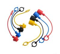4 pares de acoplador rápido hidráulico para la serie Iso7241-a compatible con Parker 6600 y Aeroquip 5600 3/4 pulgadas macho hembra cubre en material de goma de PVC rojo, amarillo, azul, negro