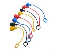 4 pares de acopladores hidráulicos rápidos macho antipolvo y hembra, juego de cubiertas hechas con goma de PVC para protección del sistema hidráulico según las normas ISO7241 A (3/8)