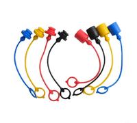 4 pares de acopladores hidráulicos rápidos protectores para conectores macho y hembra utilizando materiales de PVC y goma para evitar el desgaste y (3/8)