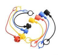 4 pares de acopladores rápidos hidráulicos protectores para conectores macho y hembra con PVC y materiales de goma para evitar el desgaste y (1/2)