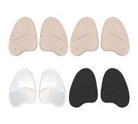 4 pares de almohadillas antideslizantes, espinilleras, almohadillas para suelas, almohadillas de tacón alto, medias plantillas, plantillas antideslizantes de tacón alto, almohadillas para la suela