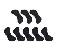 4 pares de almohadillas antideslizantes para el talón para proteger los zapatos y evitar molestias en los pies y rozaduras, adecuadas para zapatos de tacón alto, zapatos de cuero y más (negro)