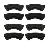 4 pares de almohadillas de esponja negra para talón, almohadillas para el talón para evitar burbujas de fricción, plantillas cómodas para zapatos demasiado grandes