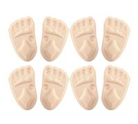 4 pares de almohadillas metatarsianas de espuma elástica suave, almohadillas de bola de pie beige para aliviar la presión, inserciones de zapatos cómodas durante todo el día para el talón, ar