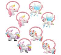 4 Pares De Anillos Para El Cabello De Dibujos Animados, Diadema Elástica Infantil, Diadema De Cola De Caballo Linda Y Accesorios Para El Cabello Para Niñas.