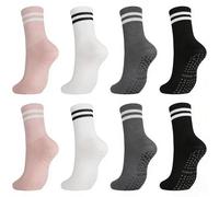 4 pares de Calcetines antideslizantes para mujer, Suaves Reformadores para Yoga,Baile,Fitness,Gimnasio,Ballet,Trampolín uso Doméstico y Hospital