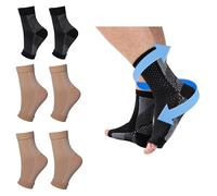 4 pares de calcetines de compresión para fascitis plantar, neuropatía, alivio de espolones calcáneos, calcetines de noche para dolor, esguinces de tobillo, tendinitis de Aquiles S/M