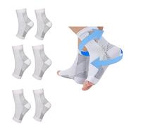 4 pares de calcetines de compresión para fascitis plantar, vendaje de apoyo, neuropatía, alivio de espolones calcáneos, calcetines de noche para dolor, torceduras de tobillo, tendinitis de Aquiles S/M