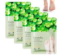 4 Pares De Calcetines Exfoliantes De Pies, Mascarilla Exfoliante Pies, Calcetines Exfoliantes Ricos En Centella Asiática, Nutrición Profunda, Cuidado Suave, Aptos Para Hombres Y Mujeres