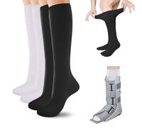 4 pares de calcetines sensoriales sin costuras para botas de caminar, calcetines médicos transpirables, calcetines ortopédicos de repuesto para Air Cam Walker, botas de fractura y cuidado de piernas