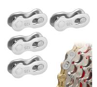 4 pares de candados de cadena de 12 velocidades, eslabones de conexión para cadena de bicicleta con mecanismo de enlace rápido, aptos para bicicletas de montaña y de carretera de 12 velocidades.