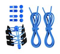 4 pares de cordones elásticos para zapatos sin atar para todas las edades, se adaptan a todas las edades, cómodos para hombres, mujeres y personas mayores, Azul, Talla única