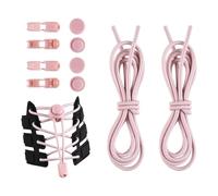 4 pares de cordones elásticos para zapatos sin atar para todas las edades, se adaptan a todas las edades, cómodos para hombres, mujeres y personas mayores, Rosa, Talla única