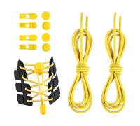 4 pares de cordones elásticos para zapatos sin atar para todas las edades, se adaptan a todas las edades, cómodos para hombres, mujeres y personas mayores, Amarillo, Talla única