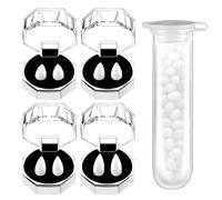 4 Pares de Dientes de Vampiro de Halloween con 1 Tubo de Pegamento para Adultos y niños, Accesorios de decoración de Fiesta de Halloween, Accesorios de Terror realistas