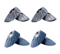 4 pares de fundas para zapatos, reutilizables, antideslizantes, lavables, de primera calidad, para los huéspedes, artesanos, protección del suelo, impermeables para interiores y hogares, color azul