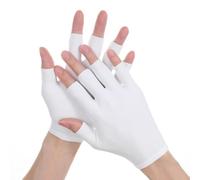 4 pares de guantes de poliéster sin dedos guantes de humedad para adultos guantes UV uñas guantes hidratantes para dormir sin dedos delgados adecuados para conducir un automóvil golf