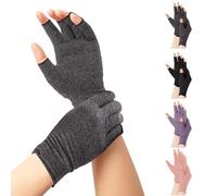 4 Pares De Guantes Para Artrosis, Guantes De Compresión, Para El Alivio De Artrosis, Tendinitis Y Síndrome Del Túnel Carpiano, Fingerless Gloves Adecuado Para Escribir Y Tareas Cotidianas (L)