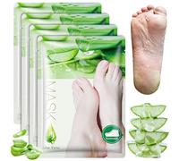 4 pares de máscaras para pies, muertos y eliminan eficazmente los callos calcetines, mascarilla hidratante para reparar los talones ásperos, mascarilla para eliminar callos para hombres y mujeres