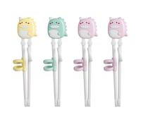 4 Pares De Palillos Para Niños, Palillos De Dinosaurios De Dibujos Animados, Vajilla De Aprendizaje Para Niños, Palillos Para Principiantes, Vajilla Reutilizable