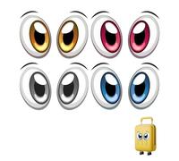 4 pares de pegatinas autoadhesivas para ojos, ojos adhesivos impermeables, autoadhesivas, divertidas, pegatinas decorativas para ojos, pegatinas decorativas para los ojos, para robot cortacésped