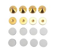 4 pares de pies de aislamiento para altavoces de aleación de aluminio, puntas absorbentes de vibraciones para altavoces para reproductores de CD y DVD, amplificadores, pies de sopo (Oro)