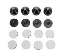 4 pares de pies de aislamiento para altavoces de aleación de aluminio, puntas absorbentes de vibraciones para altavoces para reproductores de CD y DVD, amplificadores, pies de sopo (Negra)