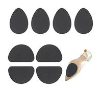 4 Pares de Plantillas Antideslizantes, Clips de Zapatos, Goma Autoadhesiva, Pegatinas de Tacón Alto para Reducir el Ruido del Talón (Negro), Een Kleur