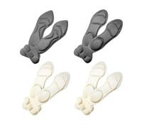 4 pares de plantillas de arco de tacón alto, antidesgaste y antideslizantes, plantillas amortiguadoras, adecuadas para mujeres (color negro, piel)