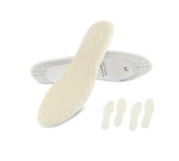 4 pares de plantillas de lana de cordero para niños, plantilla de lana suave y cálida, juego de plantillas gruesas de invierno, cómodas suelas interiores acolchadas para zapatos, plantillas de