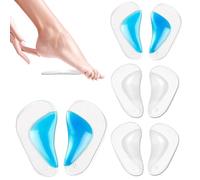 4 pares de plantillas de soporte de arco de gel, plantillas ortopédicas de silicona para pies ortopédicos de soporte de arco para fascitis plantar de gel almohadillas de cojín, L(40-45)
