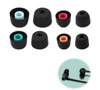 4 pares de puntas de repuesto de silicona, 4 tamaños, color negro, boquilla para auriculares compatible con Sony WF-1000XM3 / WF-1000XM4 / WF-1000XM5 para 4 mm intraurales onfort Optimal Instalación