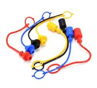 4 pares de tapas antipolvo hidráulicas, tapas de acopladores de accesorios hidráulicos de conexión rápida de plástico a prueba de polvo compatibles con 1/2