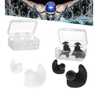 4 Pares de Tapones de Oídos de Natación Tapones de Oídos Impermeables Reutilizables Tapones de Oídos de Silicona Suave en Espiral para Nadar Bañar Bucear Surf y Otros Deportes Acuáticos