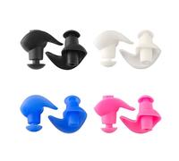 4 pares de tapones para los oídos de silicona suave, reutilizables, cómodos protectores para los oídos con funda de transporte para ducha, natación, baño, surf y otros deportes acuáticos