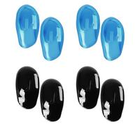 4 Pares De Tazas De Protección De Silicona, Tazas Con Ducha Con Orejas Impermeables, Taza De Oído De Champú, Cubiertas De Agua Impermeables De Baño, Auriculares (Negro, Azul).