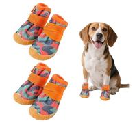 4 pares de zapatos para perros, protección para las patas para perros pequeños, botas transpirables de verano con suela antideslizante de goma, zapatos para perros con protección para las patas para