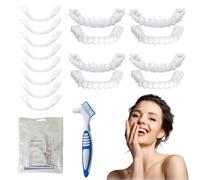 4 Pares Dientes Postizos Temporales Ajustables Dentaduras Postizas Ajustables Carillas Dentales Ajus-tables Dentadura Postiza Ajustable Fundas Dentales Puede Disimular Defectos Decoloraciones
