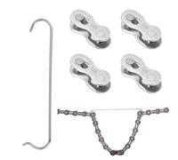 4 Pares Eslabón Cadena Bici de Acero, Eslabones Bicicleta 12 Velocidades, Acoplamiento RáPido Reutilizables, con Gancho de Cadena de Acero Inoxidable, para La Reparación De Eslabones Perdidos
