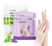 4 pares Guantes Hidratantes, Mascarillas Hidratantes Exfoliantes Para Manos, Para Cuidado Manos Revivir la Piel, Secas y Agrietadas de Mujeres y Hombres(2 Lavanda & 2 Aloe Vera)